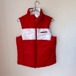 Reversible Wisconsin Badgers down vest Columbia